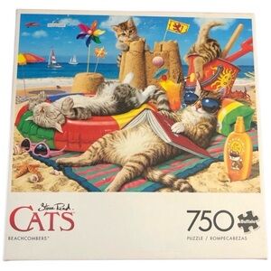 Buffalo David Bitton Cats Beach Puzzle - Multicolor